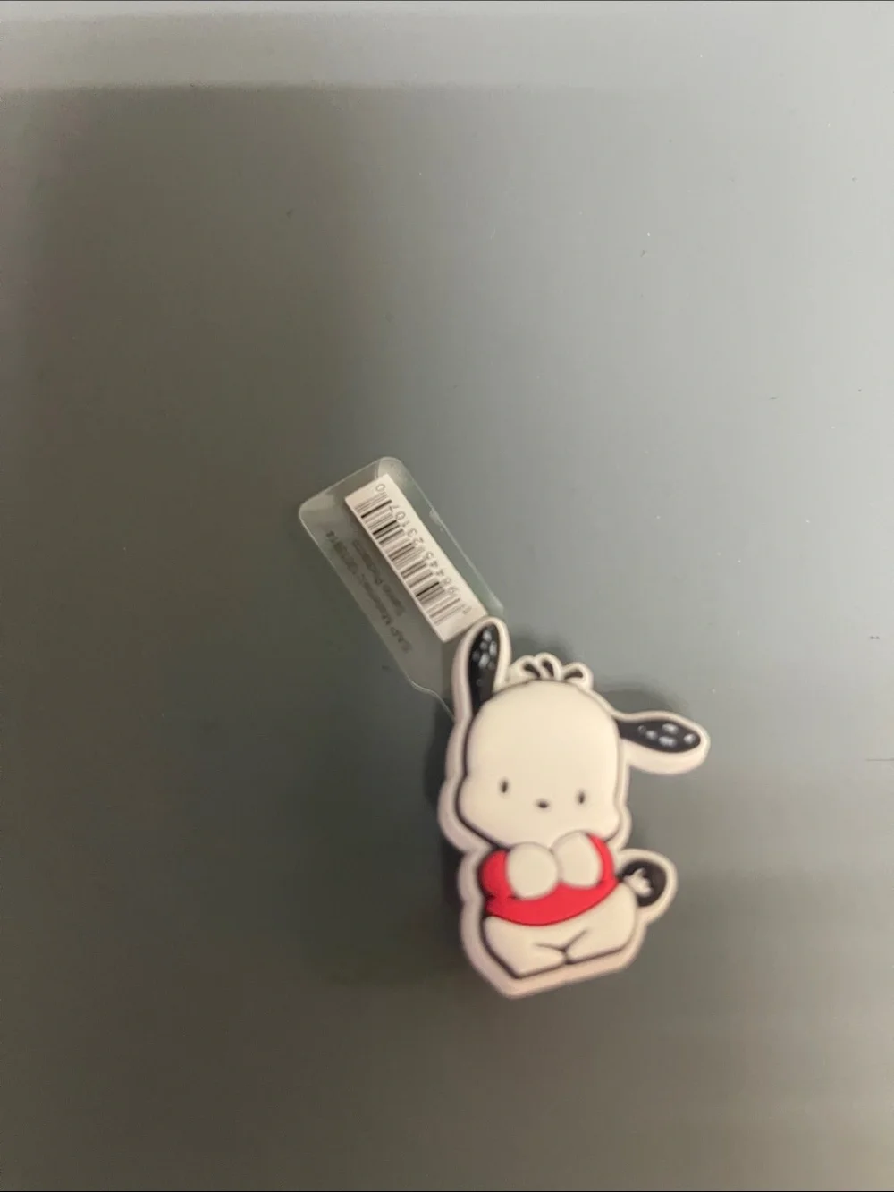 Sanrio Black & White Puppy Charms with Red Heart Accents